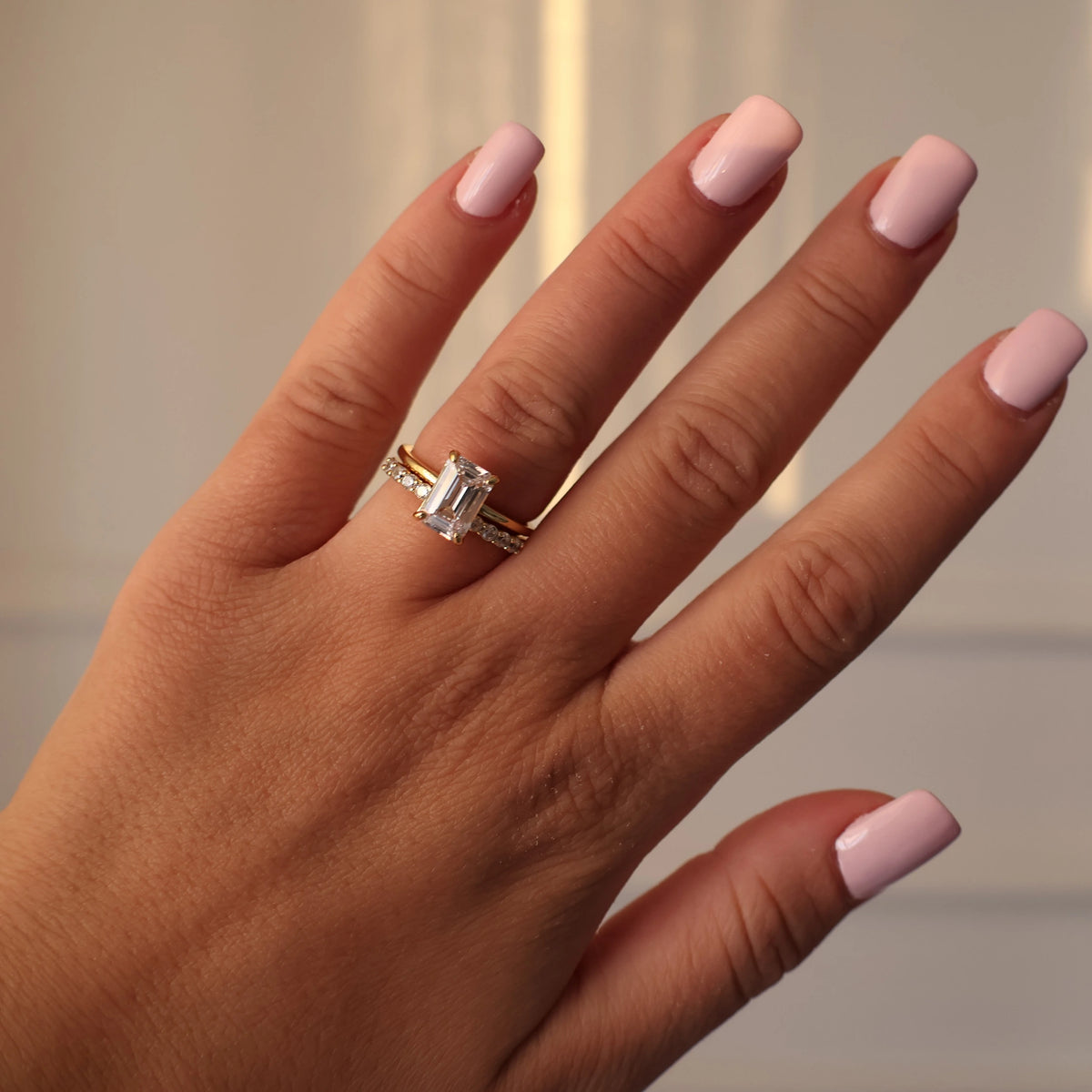 14k gold plated 2 carat emerald cz ring