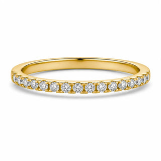 14k Half Eternity Pavé Gold Ring 1.8mm