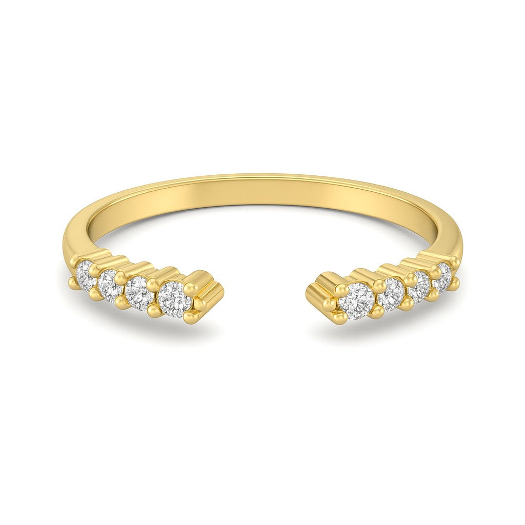 18k open gold wedding band