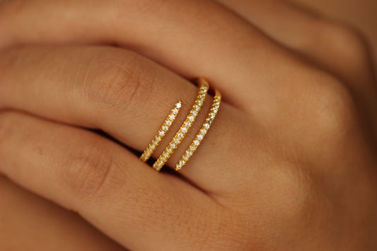 Gold spiral ring