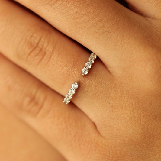 Open Silver Wedding Band 2mm