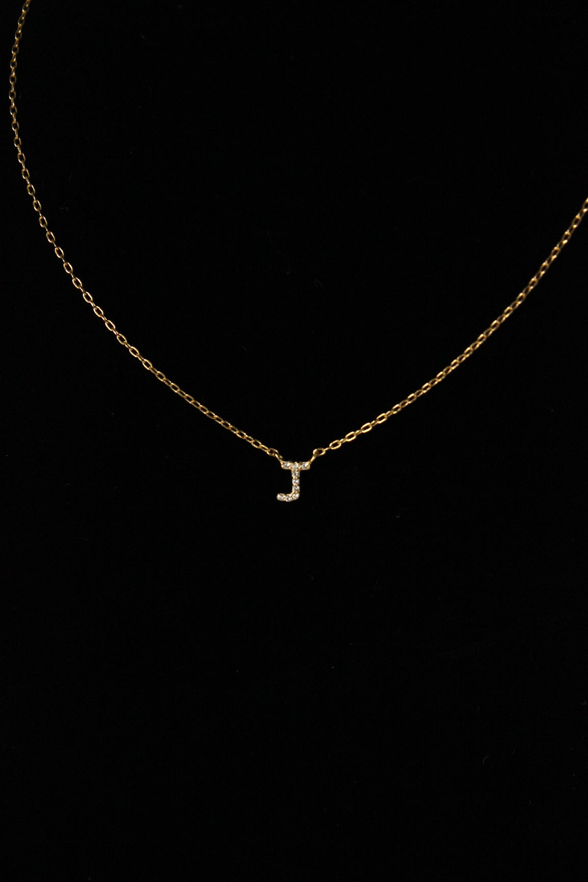 J Gold Letter Necklace