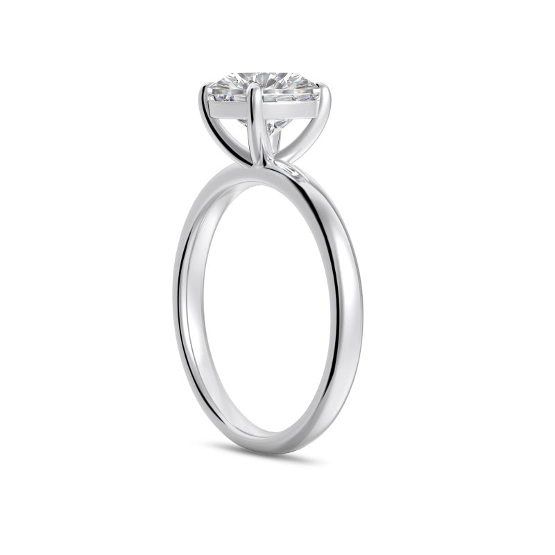 Madeira 2 Ct Round Cut Ring side profile on a plain white background.