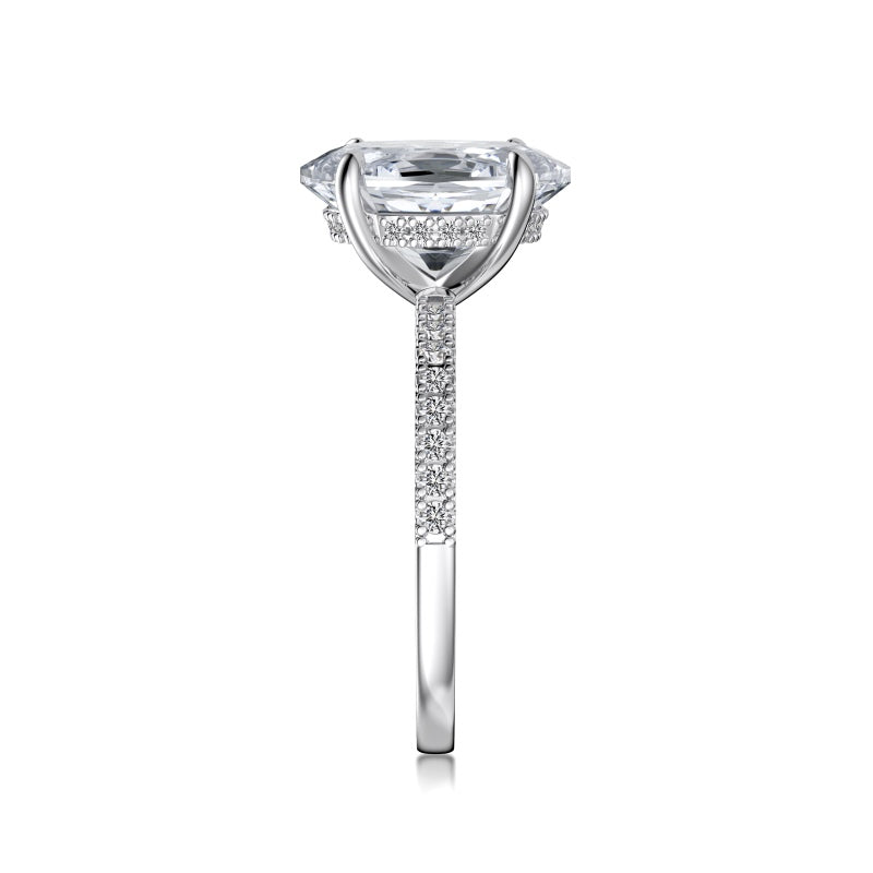 malaga 3.5 carat silver hidden halo