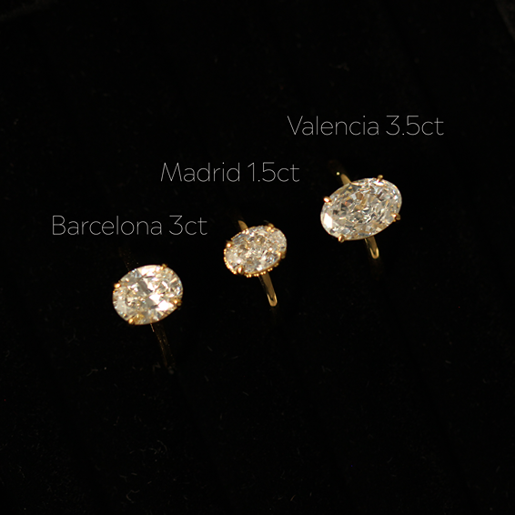 3 gold oval rings comparison photo