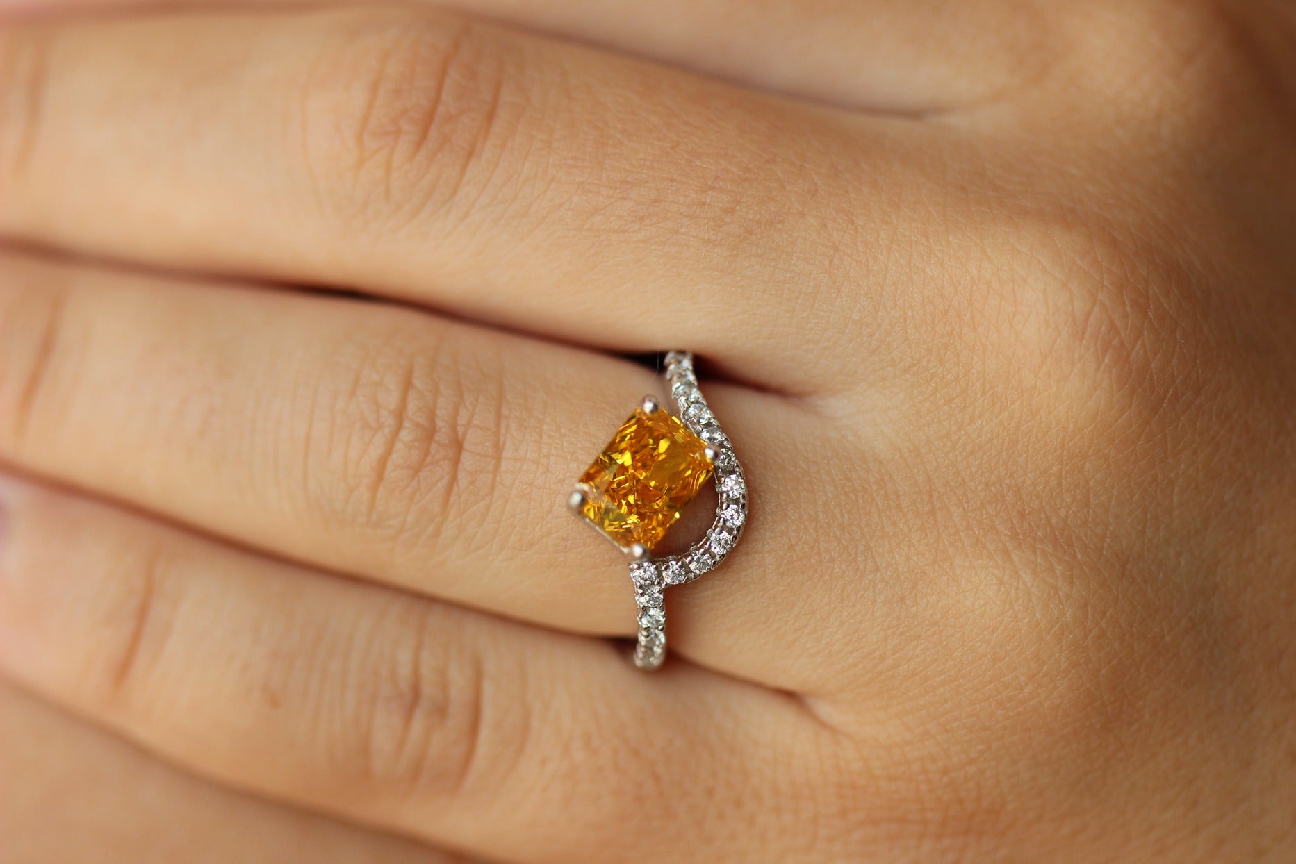 Canary Yellow Engagement Ring
