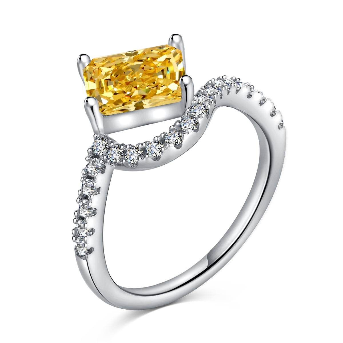 2 carat yellow canary Travel Ring