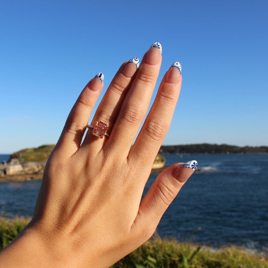 rose gold rectangle ring
