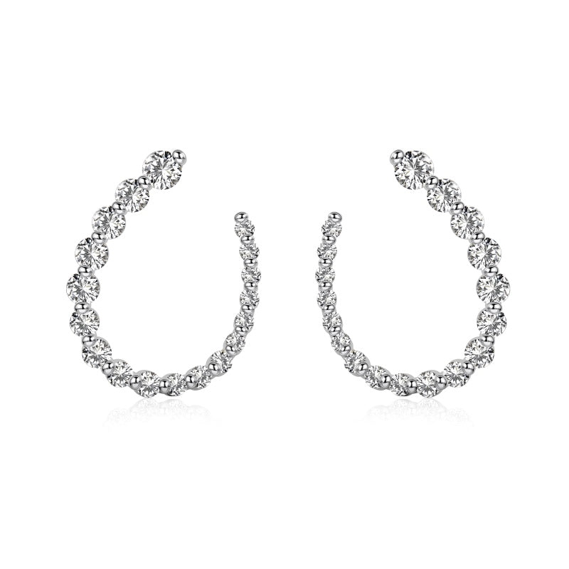 arizona silver hoop earrings