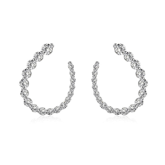 arizona silver hoop earrings