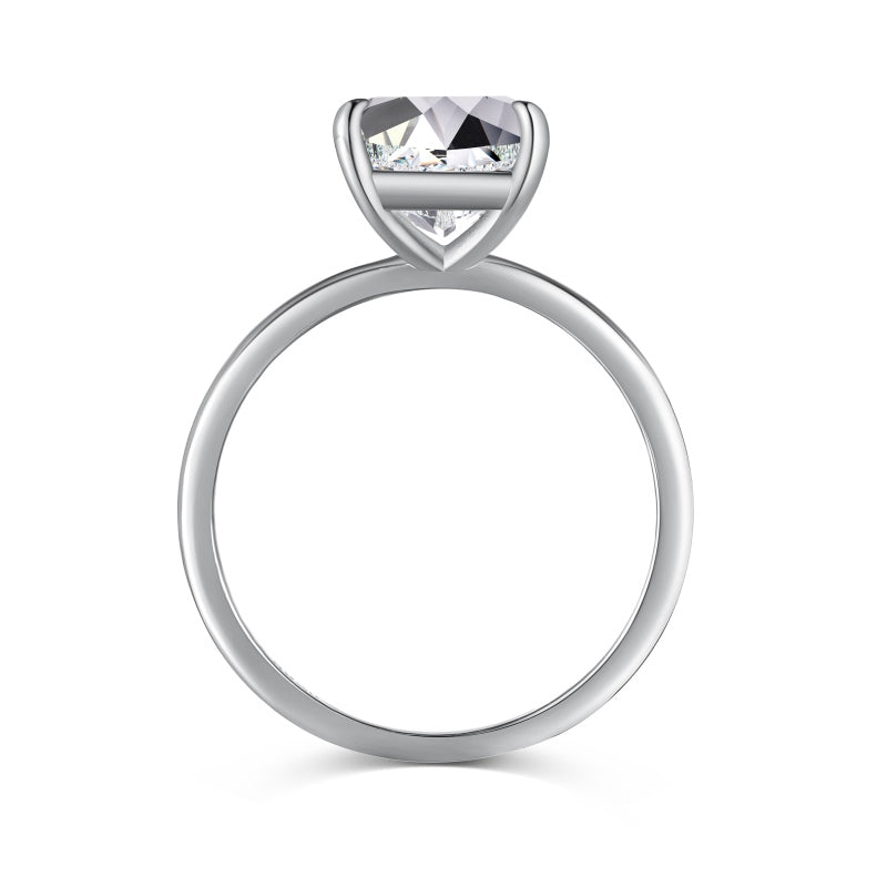 dubai radiant cut engagement ring side profile
