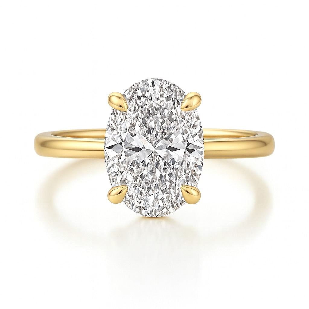3.5 carat cubic zirconia gold ring