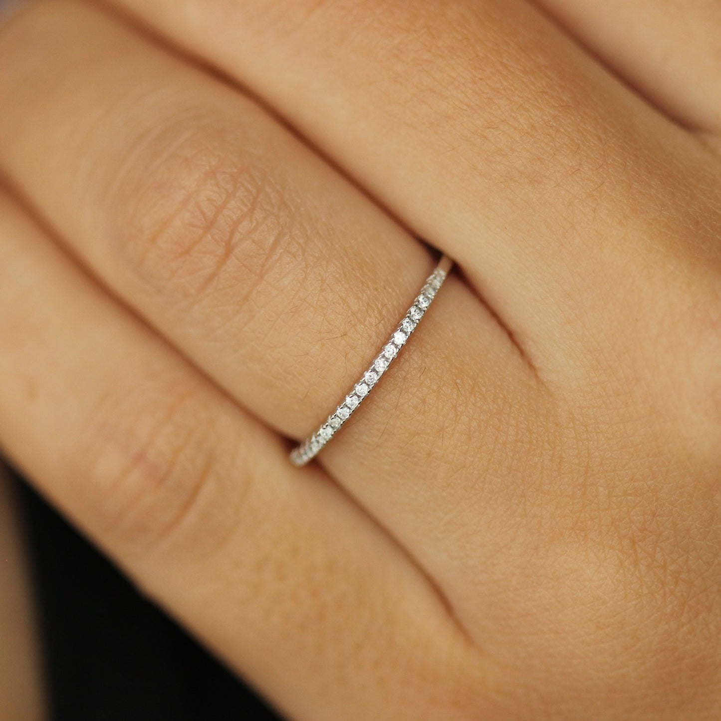 Half Eternity Pavé Ring 1mm