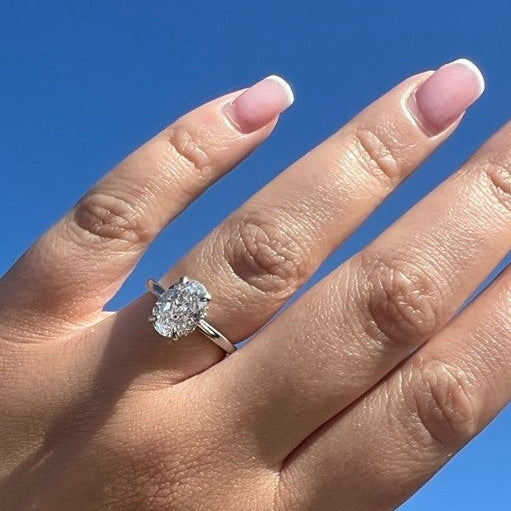 silver oval ring