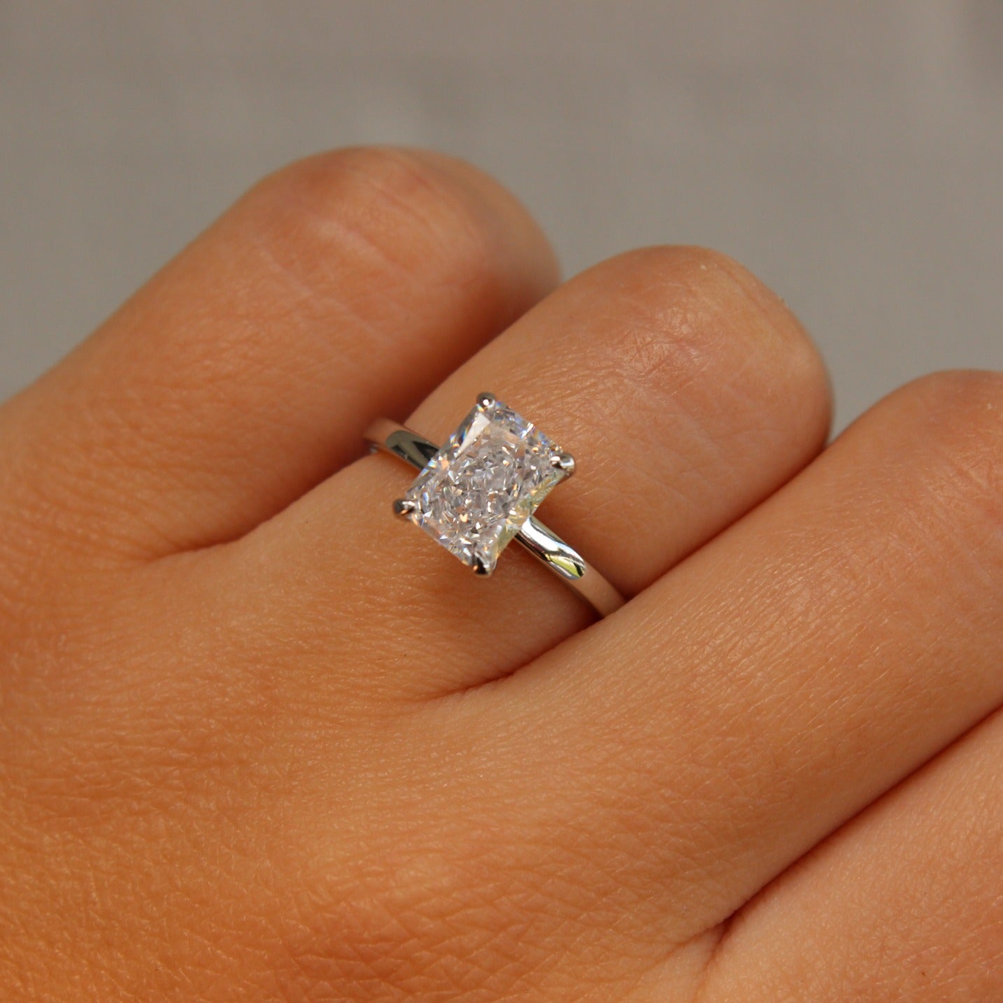 melbourne rectangle silver ring