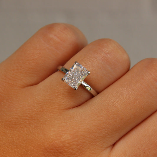 melbourne rectangle silver ring