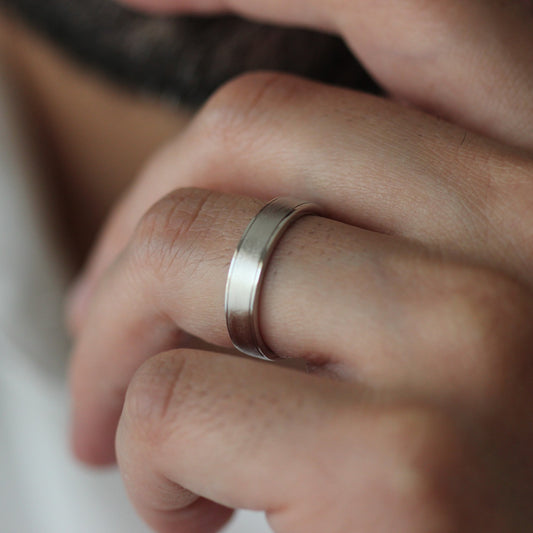 mens 925 silver wedding ring