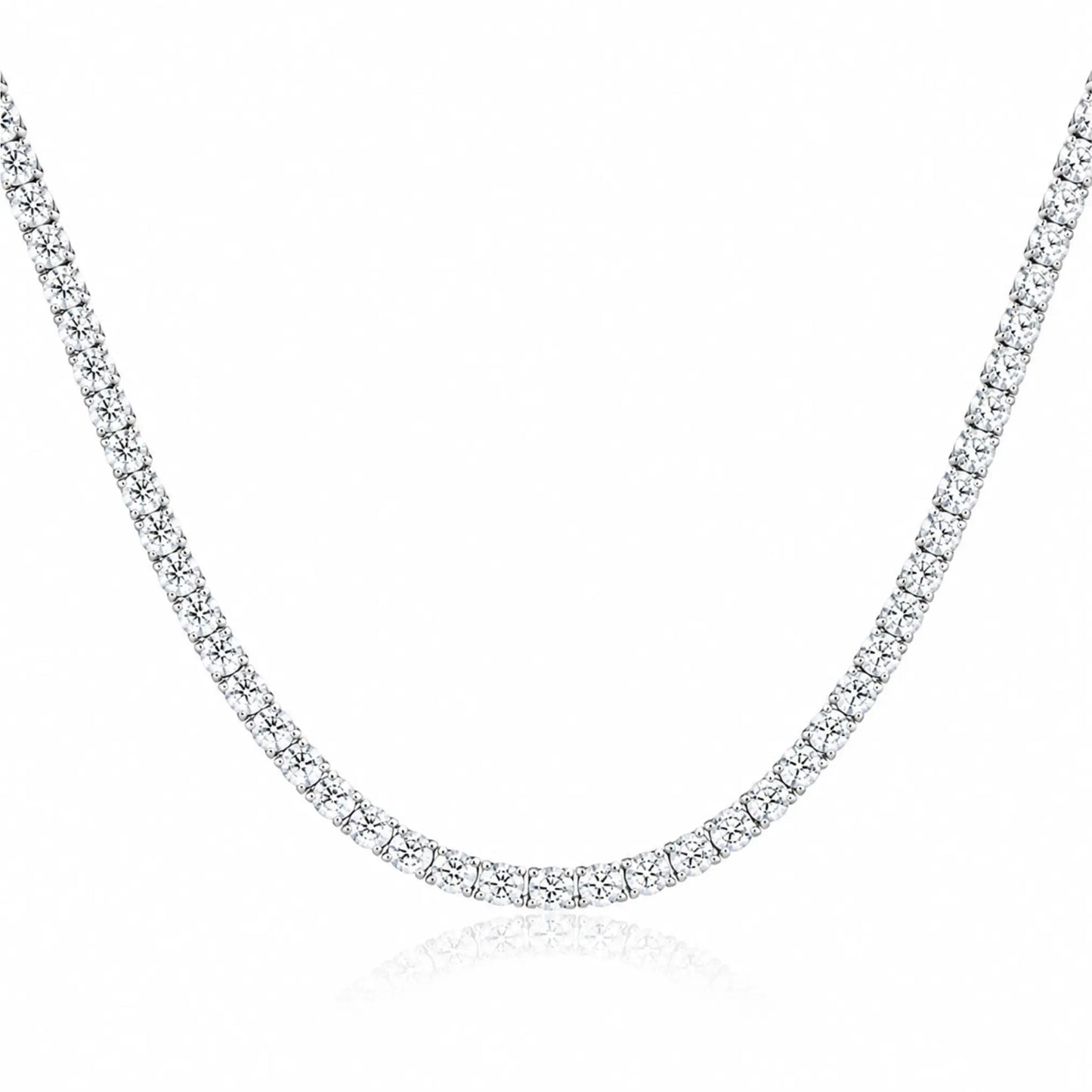 moissanite tennis necklace 3mm in 925 silver