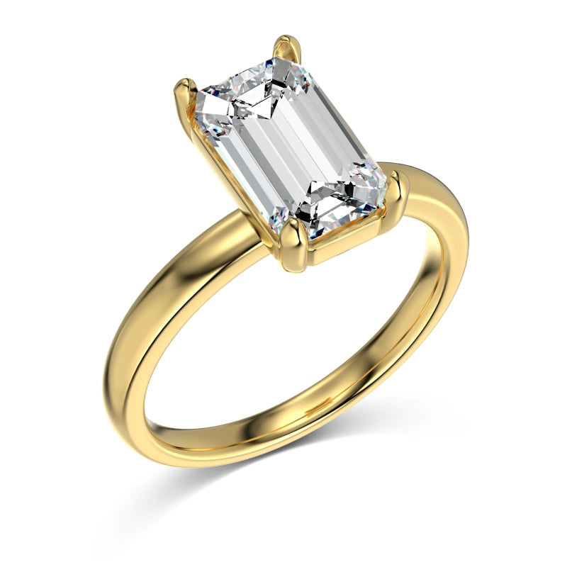 plain emerald gold ring