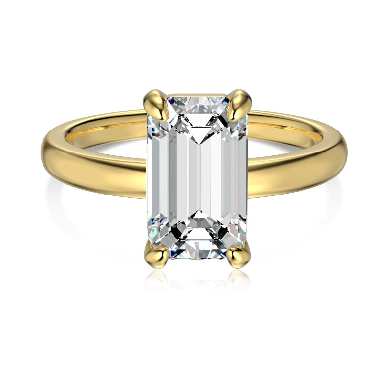plain emerald gold ring