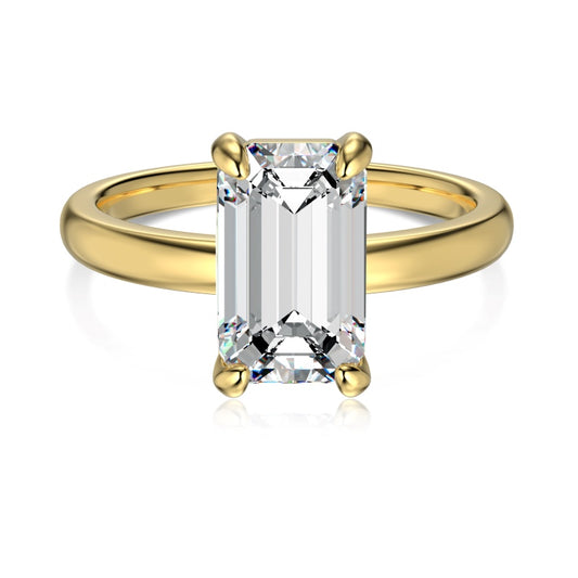 plain emerald gold ring