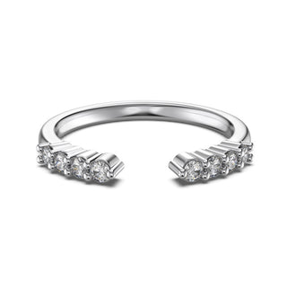 Open Silver Wedding Band 2mm