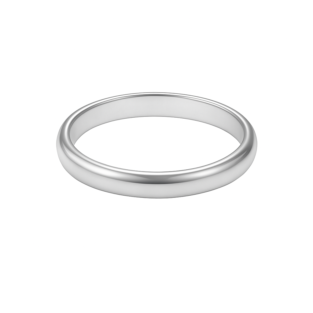 plain silver wedding band