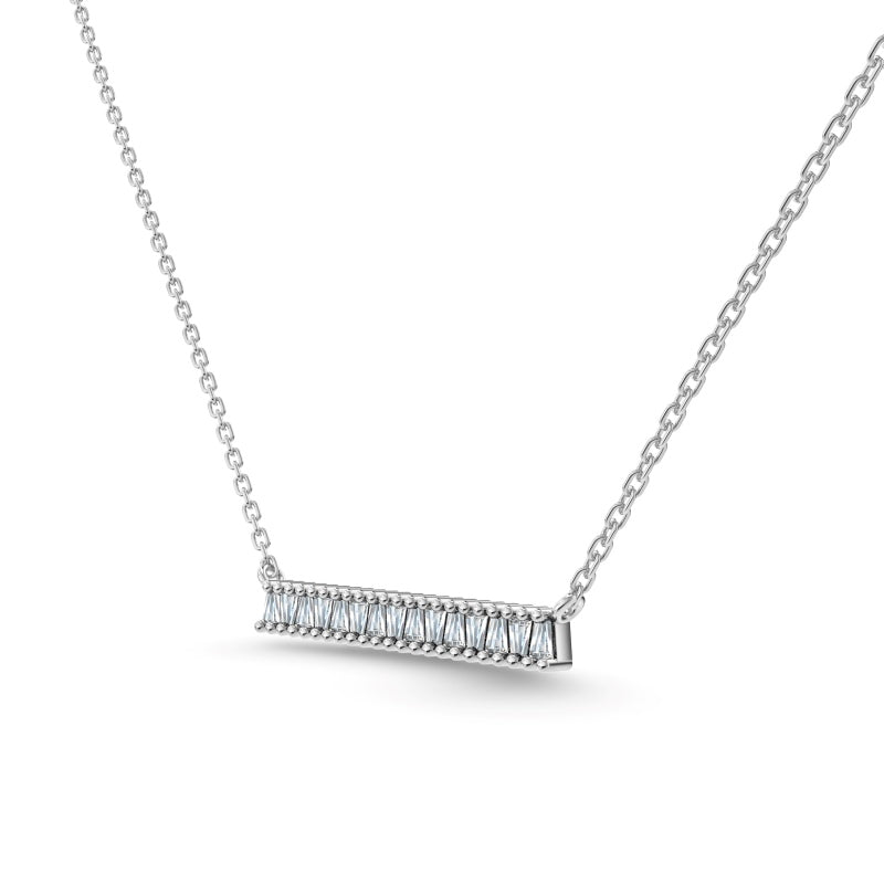 silver bar necklace