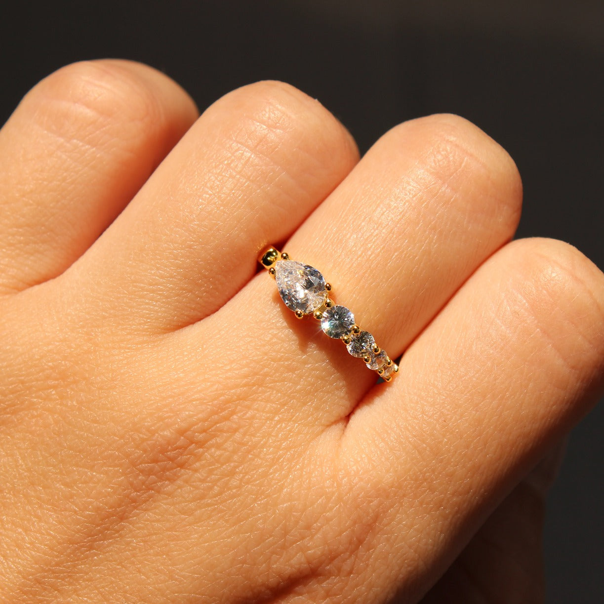 pear statement ring