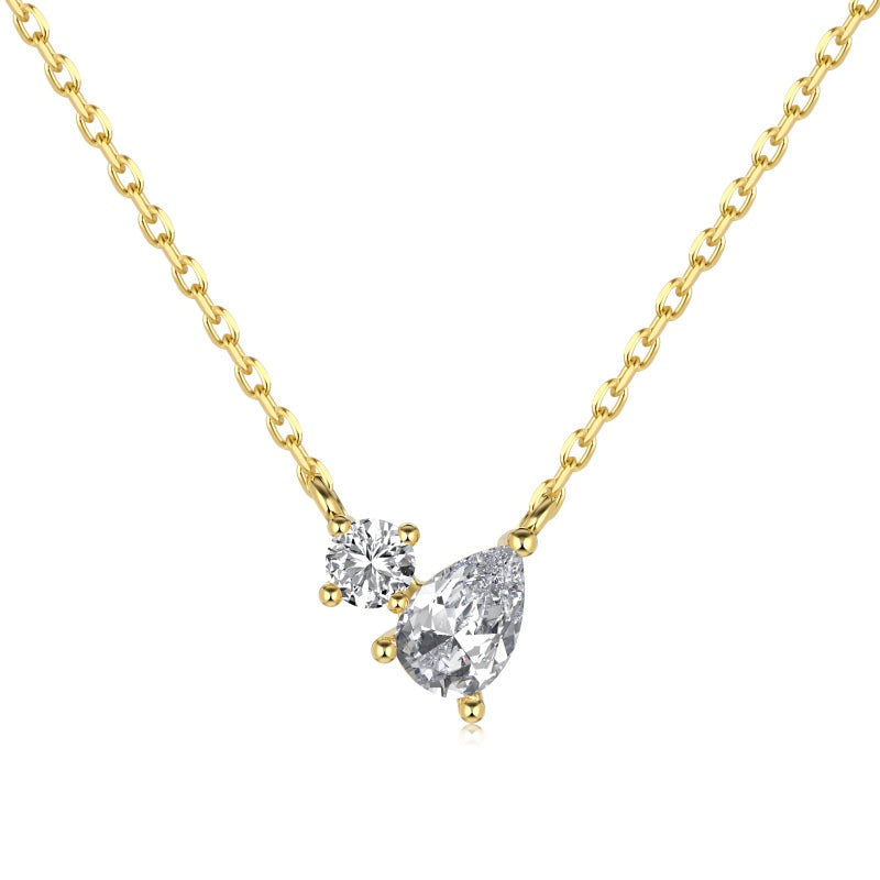 Toi et Moi Necklace – Pear and Round Pendant Design