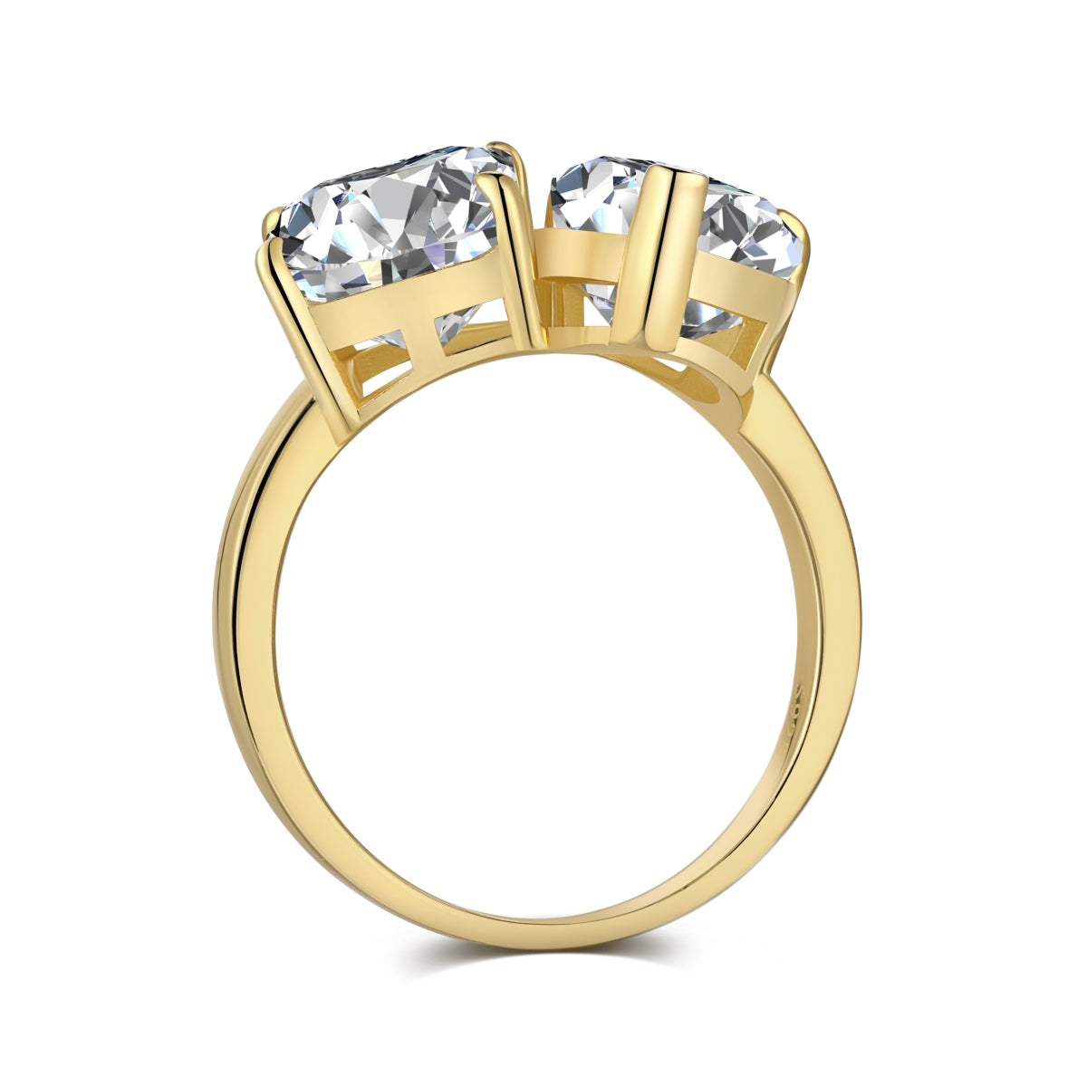gold toil et moi ring with pear and rectangle stones
