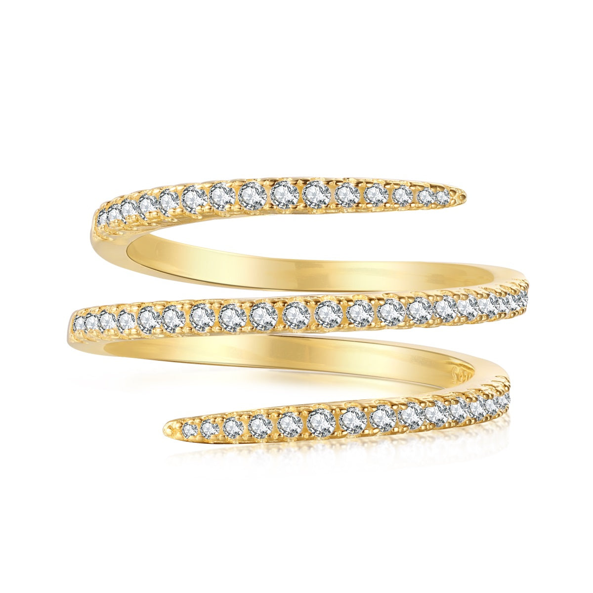 Gold spiral Travel Ring