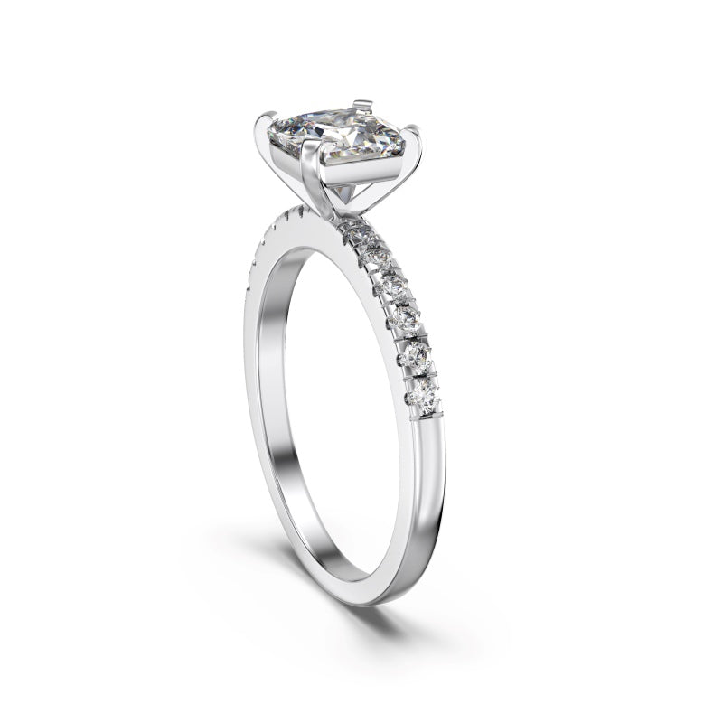 valletta 1.5 ct princess cut ring on white background