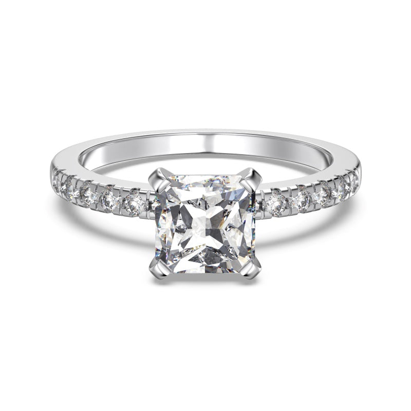 valletta 1.5 ct princess cut ring on white background