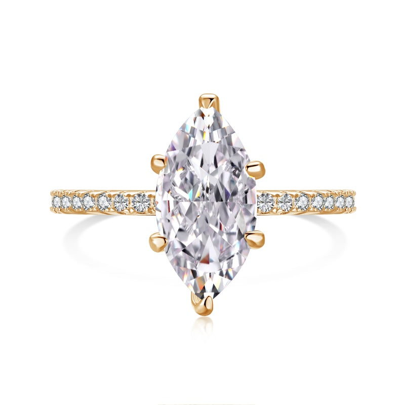 marquise ring in champagne gold