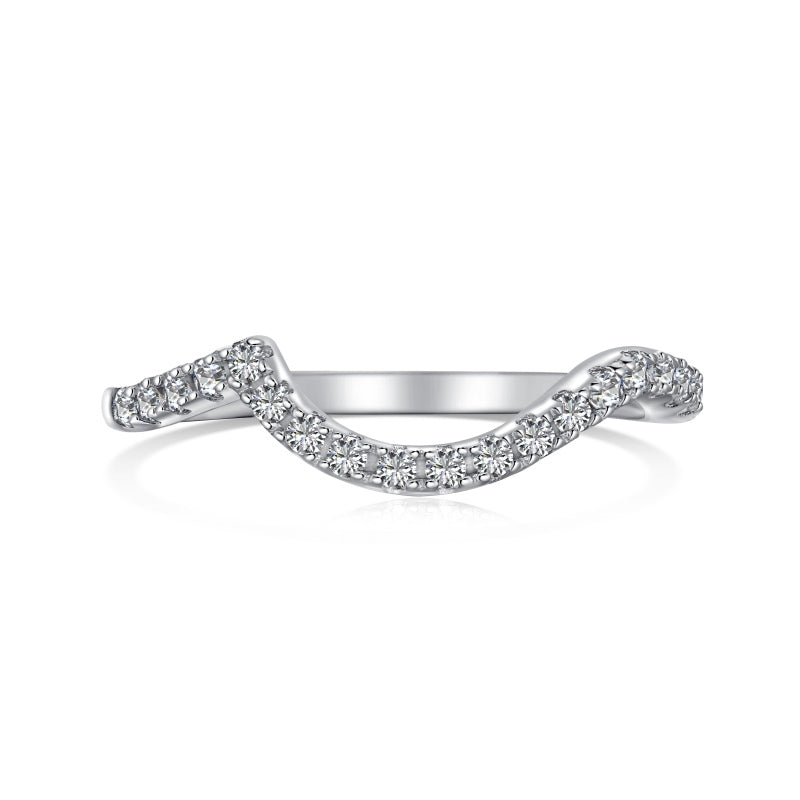 wave ring in silver
