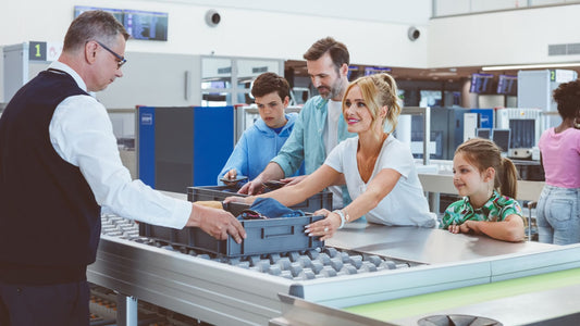 lady taking engagement ring airport security 