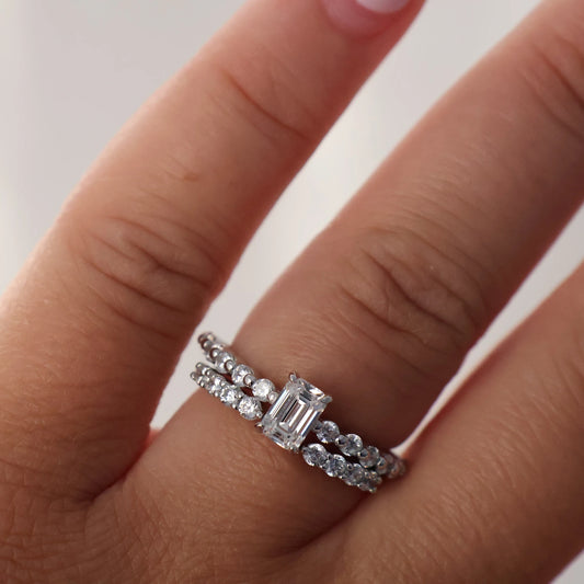 1 carat cubic zirconia pear halo ring in sterling silver