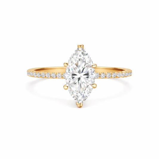 1.5 carat champagne gold marquise ring