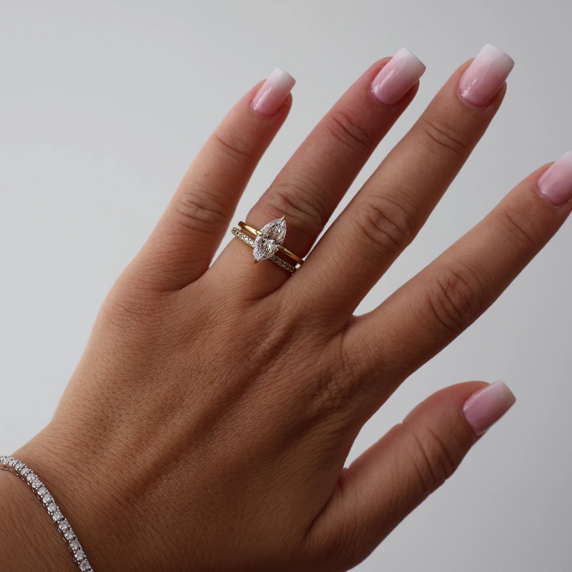 1.5 ct marquise cubic zirconia gold vermeil engagement ring