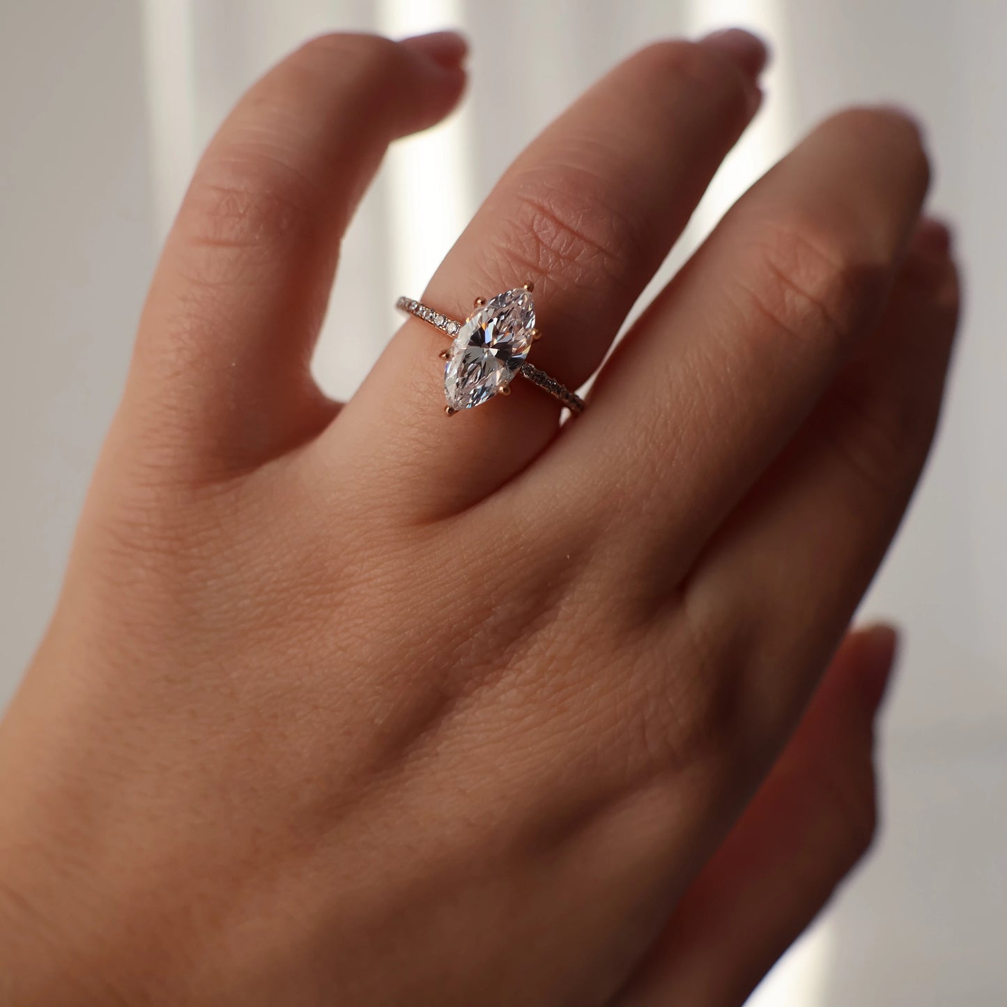 1.5 carat pave band champagne gold