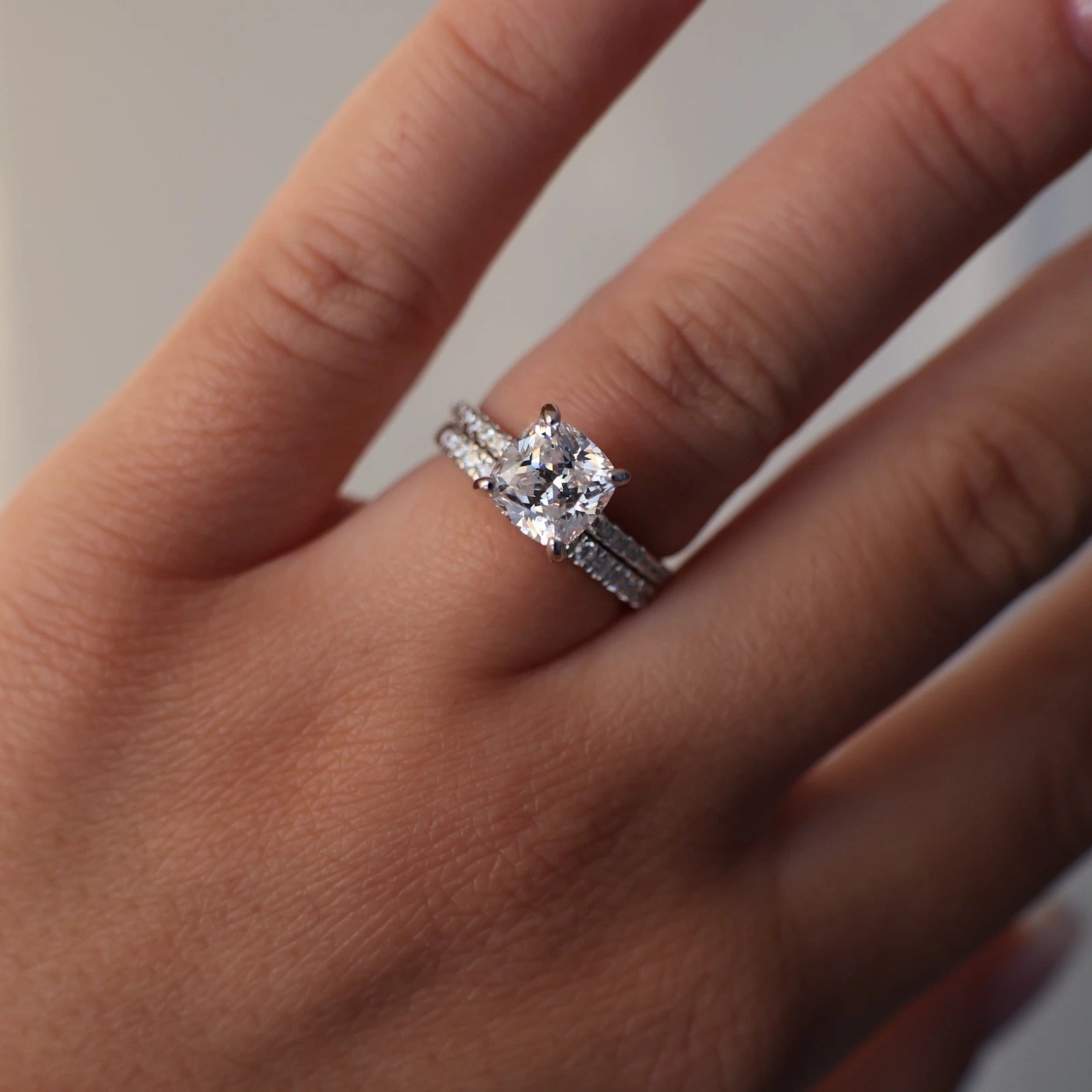 1.8mm CZ full eternity ring in sterling silver
