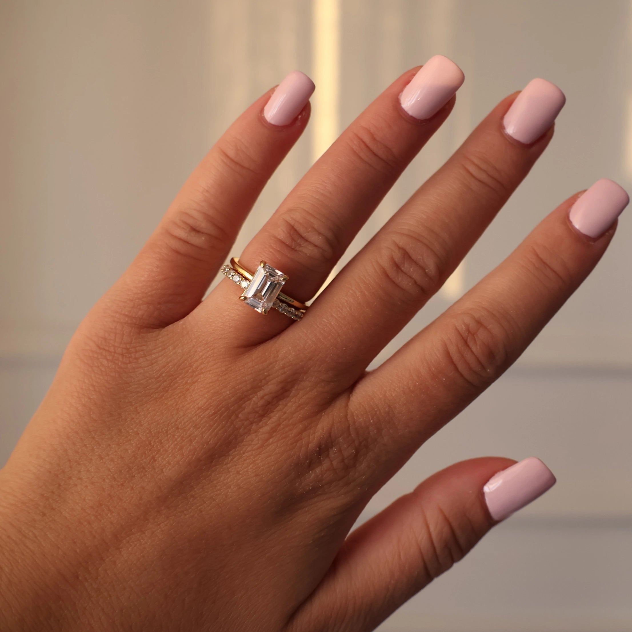 14k gold plated 2 carat emerald cz ring