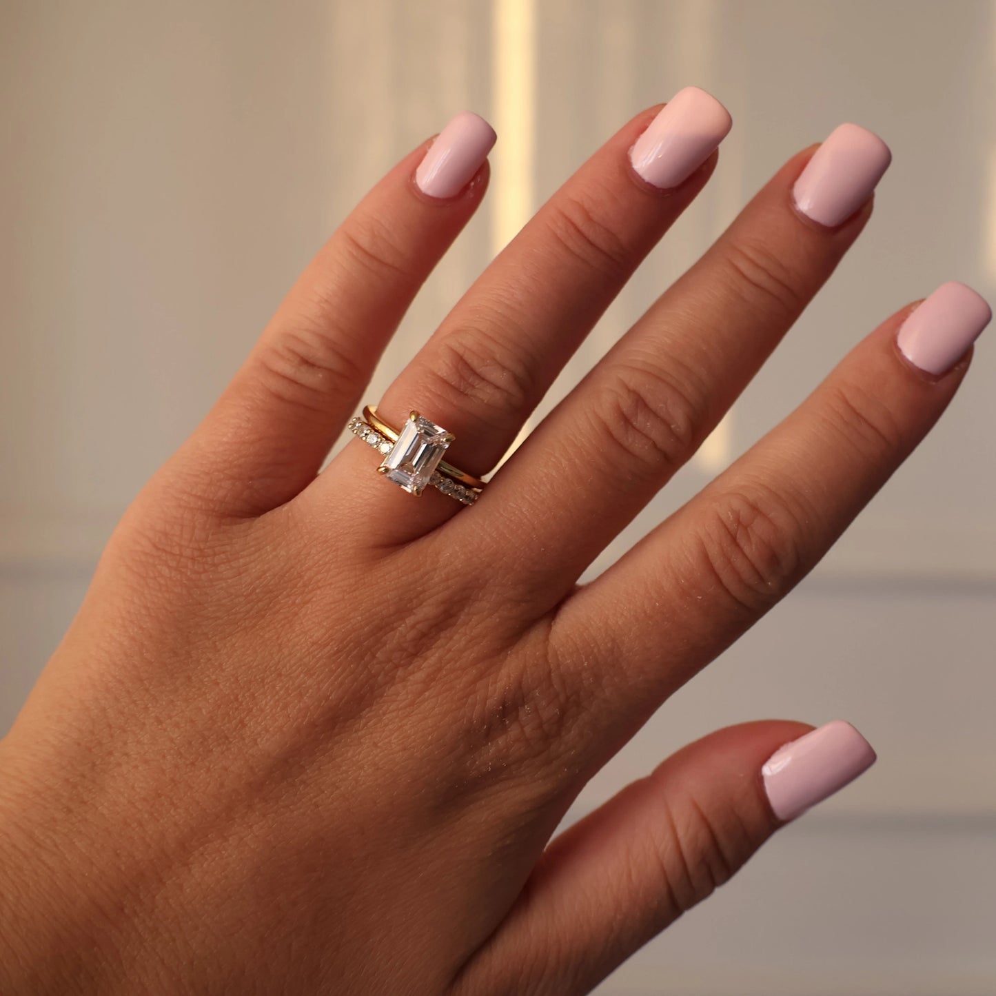 14k gold plated 2 carat emerald cz ring