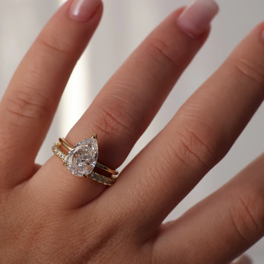 1.8mm 14k gold plated full eternity ring with cubic zirconia stones