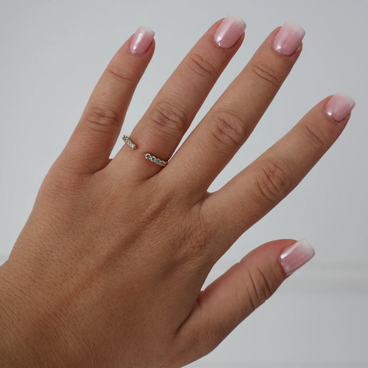 18k gold plated open wedding band