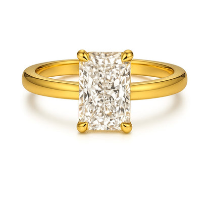vienna gold vermeil ring rectangle cut with white background
