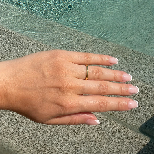 18k gold vermeil wedding band 2mm