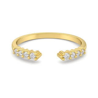 18k Open Gold Wedding Band 2mm