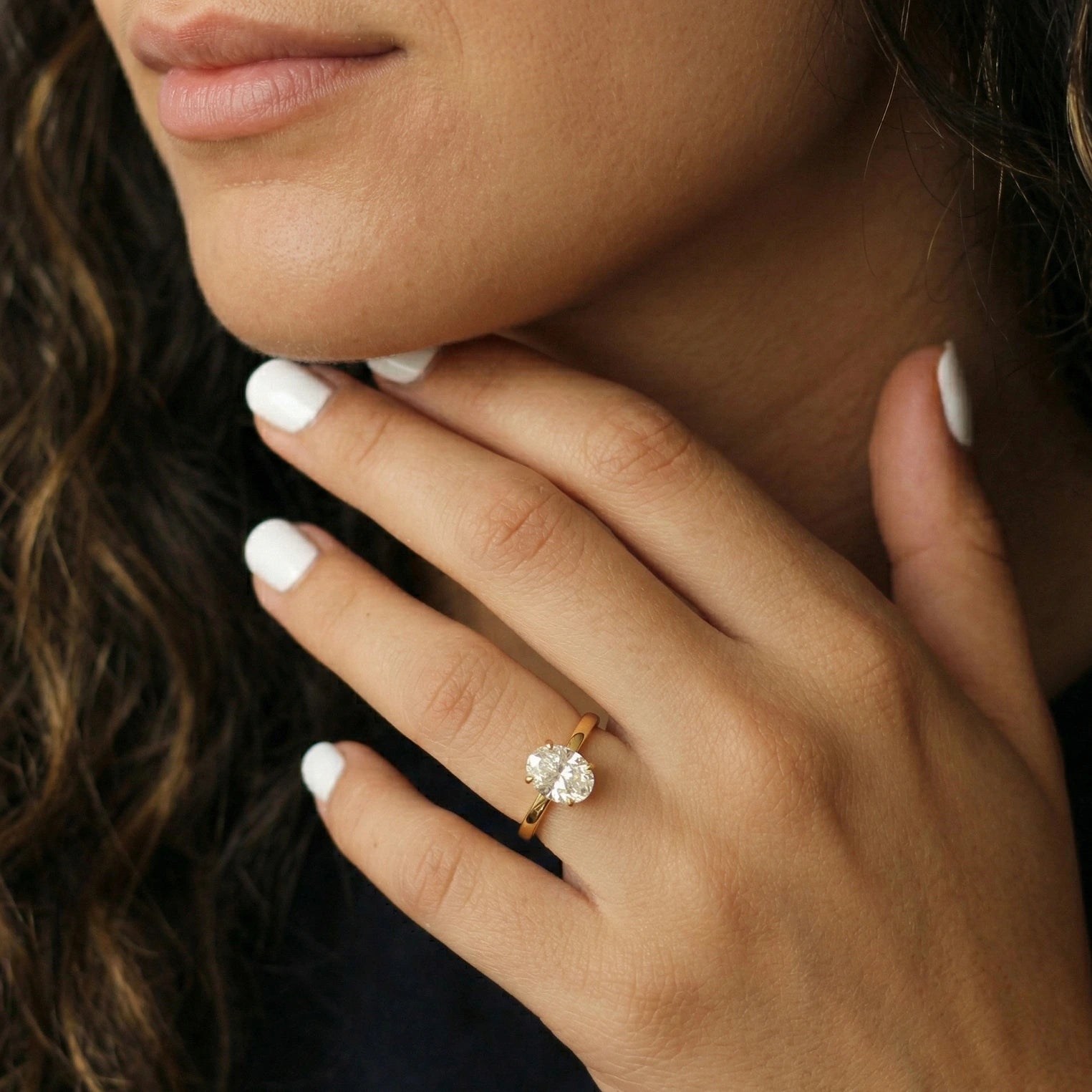 2 carat oval moissanite solitaire engagement ring in 14k gold filled